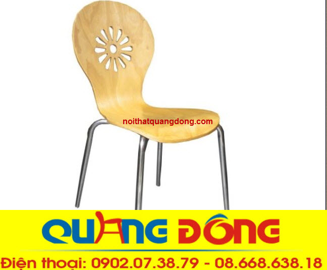 ghế gỗ khung inox QD-025