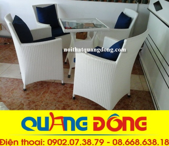 bàn ghế giả mây QD-064